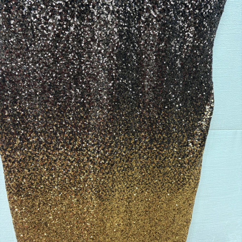 Rachel Rachel‎ Roy Ombre Sequin V-Neck Sheath Dress Black Gold Plus Size 22W - Picture 8 of 12